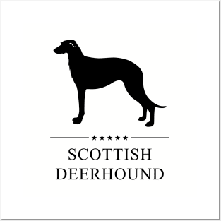 Scottish Deerhound Black Silhouette Posters and Art